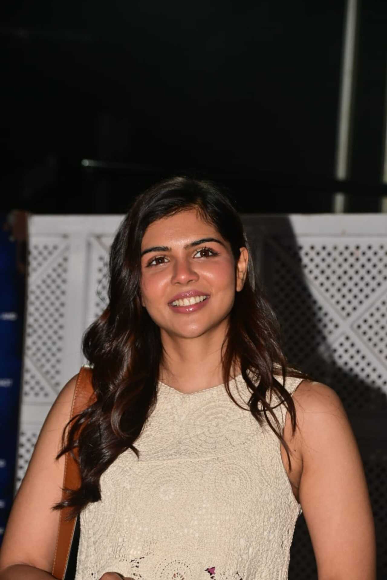 Kalyani Priyadarshan of Lokah fame was also seen accompanying birthday girl Rukmini Vasanth.